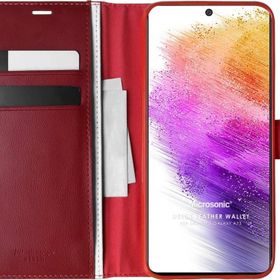 Microsonic Samsung Galaxy A73 5G Delux Leather Wallet Kırmızı Kılıf