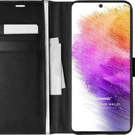 Microsonic Samsung Galaxy A73 5G Delux Leather Wallet Siyah Kılıf
