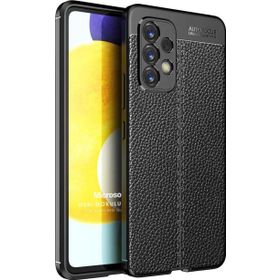 Microsonic Samsung Galaxy A73 5G Deri Dokulu Silikon Siyah Kılıf