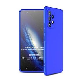 Microsonic Samsung Galaxy A73 5G Double Dip 360 Protective Mavi Cep Telefonu Kılıf