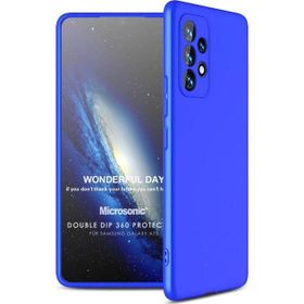 Microsonic Samsung Galaxy A73 5G Double Dip 360 Protective Mavi Cep Telefonu Kılıf