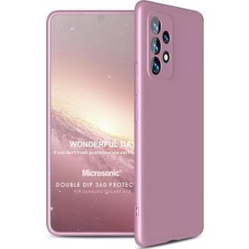 Microsonic Samsung Galaxy A73 5G Double Dip 360 Protective Rose Gold Cep Telefonu Kılıf
