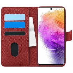 Microsonic Samsung Galaxy A73 5G Fabric Book Wallet Cep Telefonu Kılıfı
