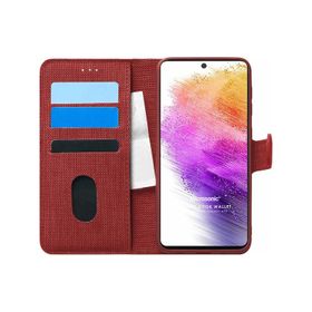Microsonic Samsung Galaxy A73 5G Fabric Book Wallet Cep Telefonu Kılıfı
