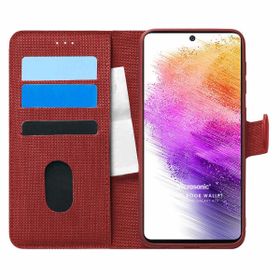 Microsonic Samsung Galaxy A73 5G Fabric Book Wallet Kırmızı Kılıf