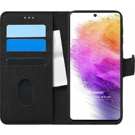 Microsonic Samsung Galaxy A73 5G Fabric Book Wallet Siyah Kılıf