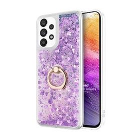 Microsonic Samsung Galaxy A73 5G Glitter Liquid Holder Mor Cep Telefonu Kılıfı