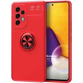 Microsonic Samsung Galaxy A73 5G Kickstand Ring Holder Kırmızı Kılıf