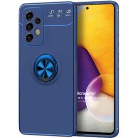 Microsonic Samsung Galaxy A73 5G Kickstand Ring Holder Lacivert Kılıf