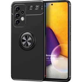 Microsonic Samsung Galaxy A73 5G Kickstand Ring Holder Siyah Kılıf