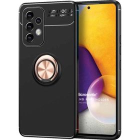 Microsonic Samsung Galaxy A73 5G Kickstand Ring Holder Siyah Kılıf