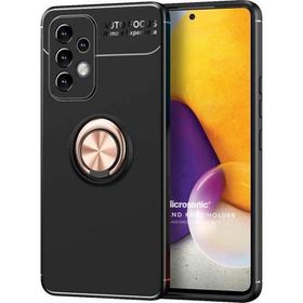 Microsonic Samsung Galaxy A73 5G Kickstand Ring Holder Siyah Kılıf