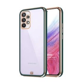Microsonic Samsung Galaxy A73 5G Laser Plated Soft Koyu Yeşil Cep Telefonu Kılıf