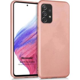 Microsonic Samsung Galaxy A73 5G Matte Silicone Rose Gold Kılıf