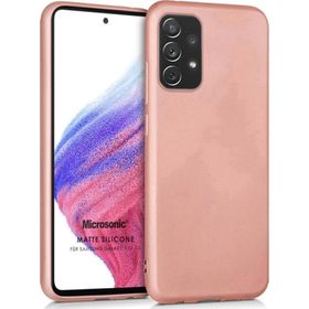 Microsonic Samsung Galaxy A73 5G Matte Silicone Rose Gold Kılıf