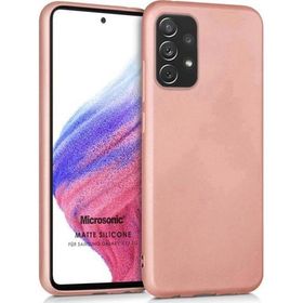 Microsonic Samsung Galaxy A73 5G Matte Silicone Rose Gold Kılıf