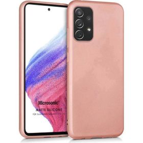 Microsonic Samsung Galaxy A73 5G Matte Silicone Rose Gold Kılıf