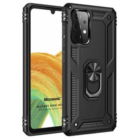 Microsonic Samsung Galaxy A73 5G Military Ring Holder Rose Cep Telefonu Kılıfı
