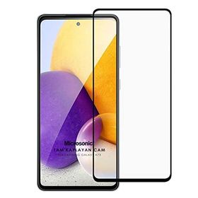 Microsonic Samsung Galaxy A73 5G Tam Kaplayan Temperli Siyah Cam Ekran Koruyucu