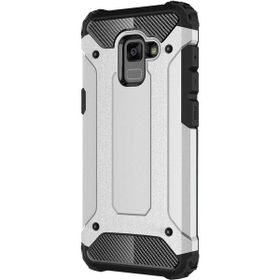 Microsonic Samsung Galaxy A8 2018 Rugged Armor Gümüş Kılıf