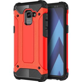 Microsonic Samsung Galaxy A8 2018 Rugged Armor Kırmızı Kılıf