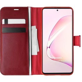 Microsonic Samsung Galaxy A81 Delux Leather Wallet Kırmızı Kılıf