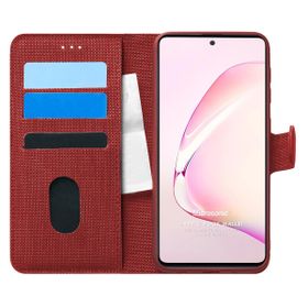 Microsonic Samsung Galaxy A81 Fabric Book Wallet Kırmızı Kılıf