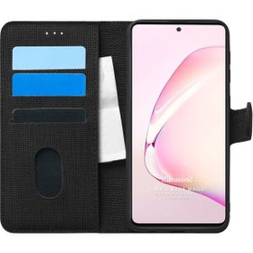 Microsonic Samsung Galaxy A81 Fabric Book Wallet Siyah Kılıf