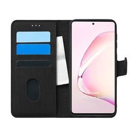 Microsonic Samsung Galaxy A81 Fabric Book Wallet Siyah Kılıf