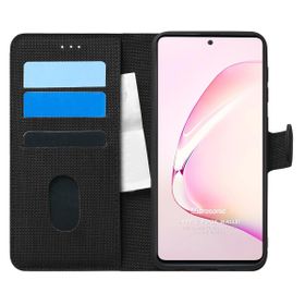 Microsonic Samsung Galaxy A81 Fabric Book Wallet Siyah Kılıf