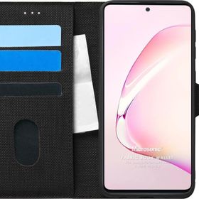 Microsonic Samsung Galaxy A81 Fabric Book Wallet Siyah Kılıf