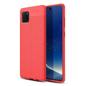 Microsonic Samsung Galaxy A81 Note 10 Lite Deri Dokulu Silikon Kırmızı Kılıf
