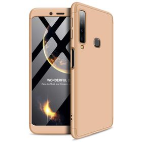 Microsonic Samsung Galaxy A9 2018 Double Dip 360 Protective Gold Kılıf