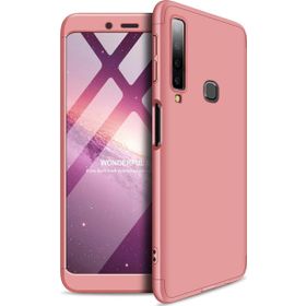Microsonic Samsung Galaxy A9 2018 Double Dip 360 Protective Gold Kılıf
