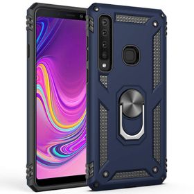Microsonic Samsung Galaxy A9 2018 Military Ring Holder Lacivert Kılıf