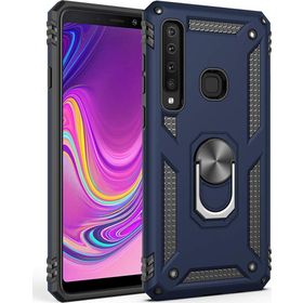 Microsonic Samsung Galaxy A9 2018 Military Ring Holder Lacivert Kılıf