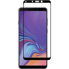 Microsonic Samsung Galaxy A9 2018 Tam Kaplayan Temperli Siyah Cam Cep Telefonu Ekran Koruyucusu