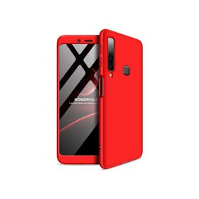 Microsonic Samsung Galaxy A9 Double Dip 360 Protective Kırmızı Kılıf