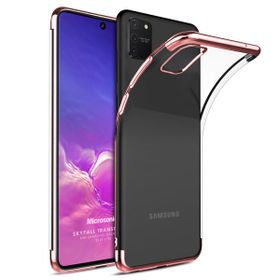 Microsonic Samsung Galaxy A91 Skyfall Transparent Clear Rose Gold Cep Telefonu Kılıfı