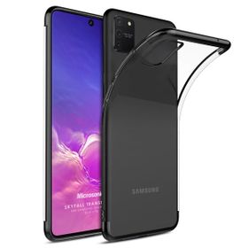 Microsonic Samsung Galaxy A91 Skyfall Transparent Clear Siyah Kılıf