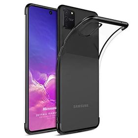 Microsonic Samsung Galaxy A91 Skyfall Transparent Clear Siyah Kılıf