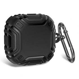 Microsonic Samsung Galaxy Buds 2 Military Darbe Emici Askılık Siyah Kılıf