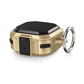 Microsonic Samsung Galaxy Buds Pro Darbeye Dayanıklı Sert Koruyucu Askılık Gold Kılıf