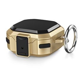 Microsonic Samsung Galaxy Buds Pro Darbeye Dayanıklı Sert Koruyucu Askılık Gold Kılıf