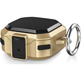 Microsonic Samsung Galaxy Buds Pro Darbeye Dayanıklı Sert Koruyucu Askılık Gold Kılıf