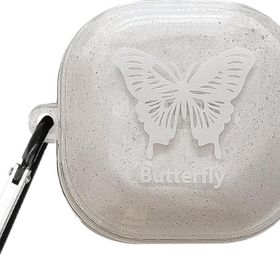 Microsonic Samsung Galaxy Buds Pro Kelebek Desenli Şeffaf Kılıf