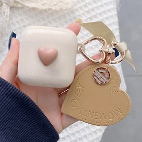 Microsonic Samsung Galaxy Buds Pro Süslü Kalp Desenli Bej Kılıf
