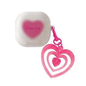 Microsonic Samsung Galaxy Buds Pro Süslü Kalp Desenli Pembe Kılıf