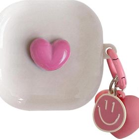 Microsonic Samsung Galaxy Buds Pro Süslü Kalp Desenli Pembe Kılıf