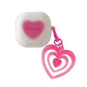 Microsonic Samsung Galaxy Buds Pro Süslü Renkli Kalp Desenli Pembe Kılıf